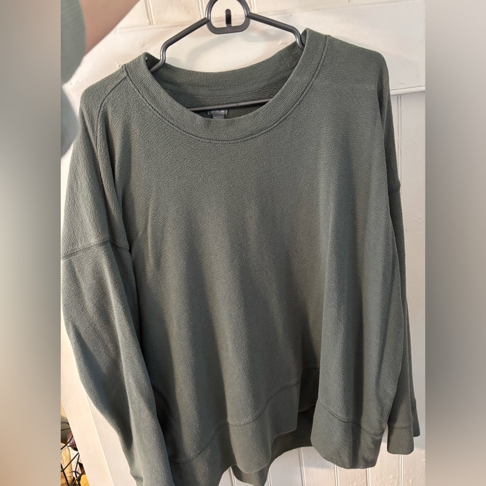 Aerie Olive Textured Knit Top